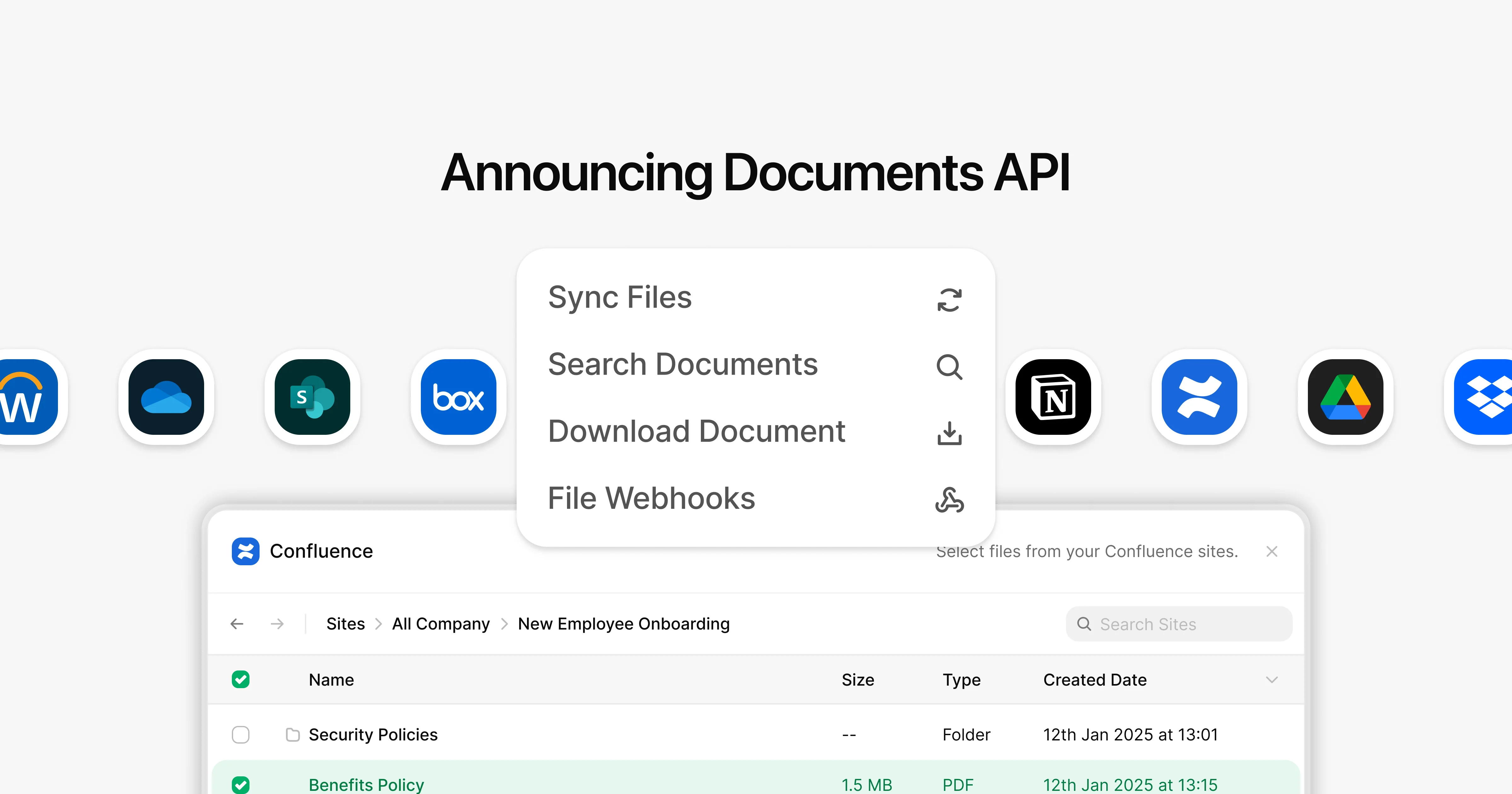 Unified Document API for Knowledge Bases and Storage