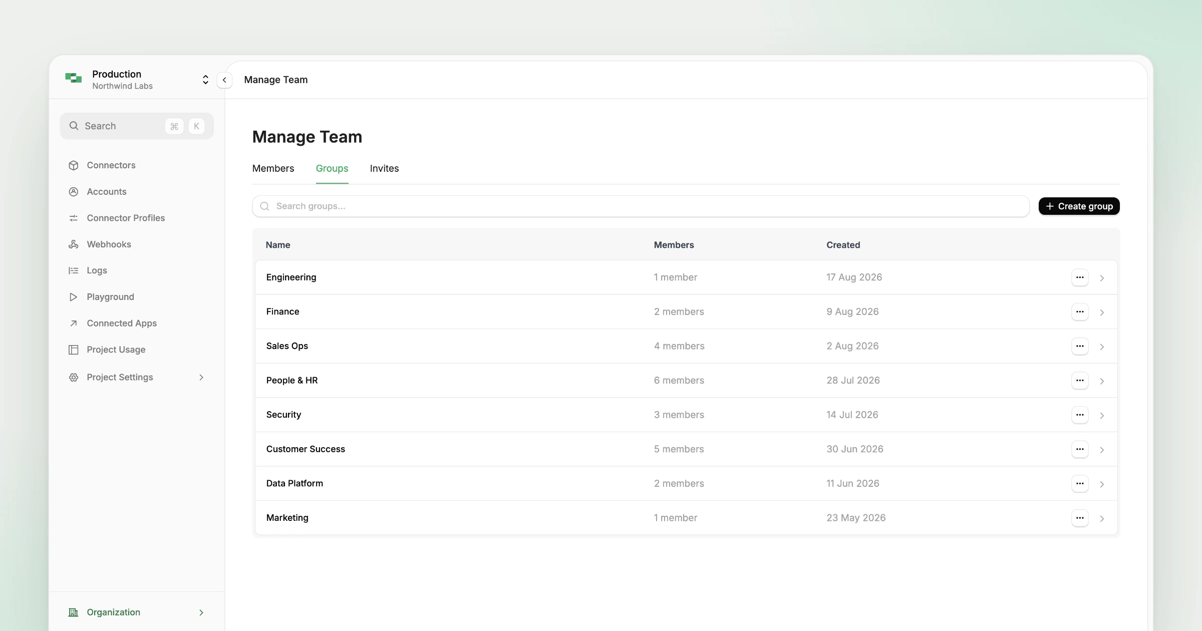 Groups: Assign Project and Account Access to a Whole Team