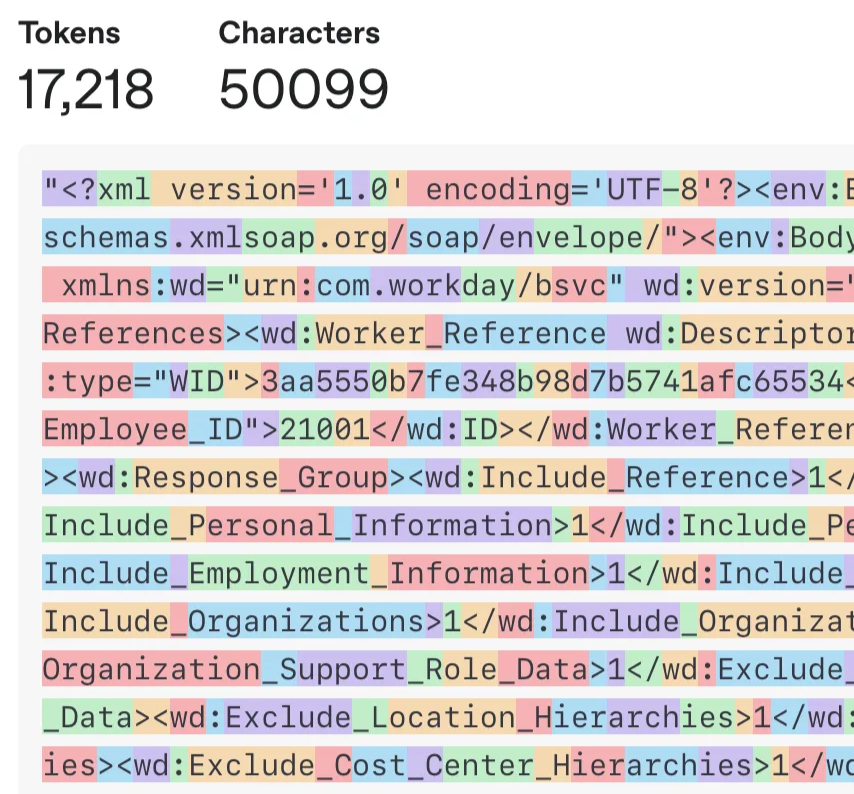 Raw Workday SOAP API Response