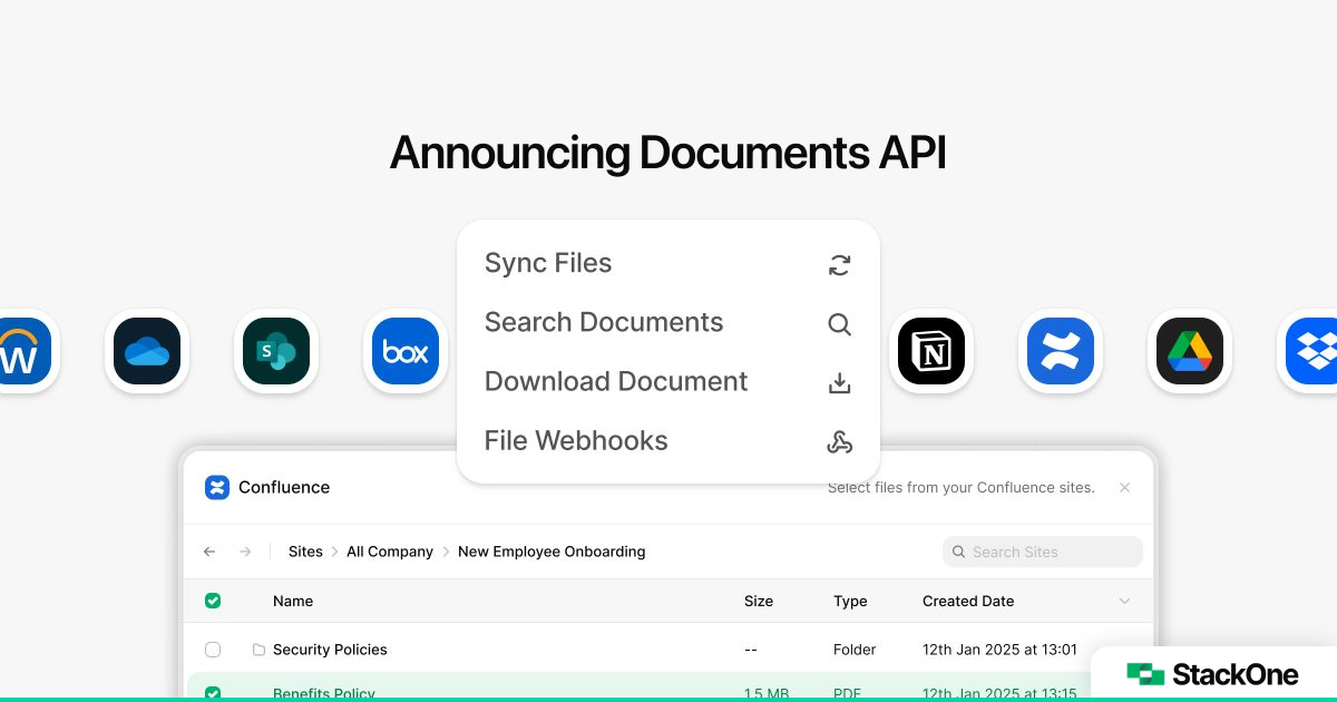 One Api Stack Announcing StackOne Documents API - One API and File Picker for Your ...