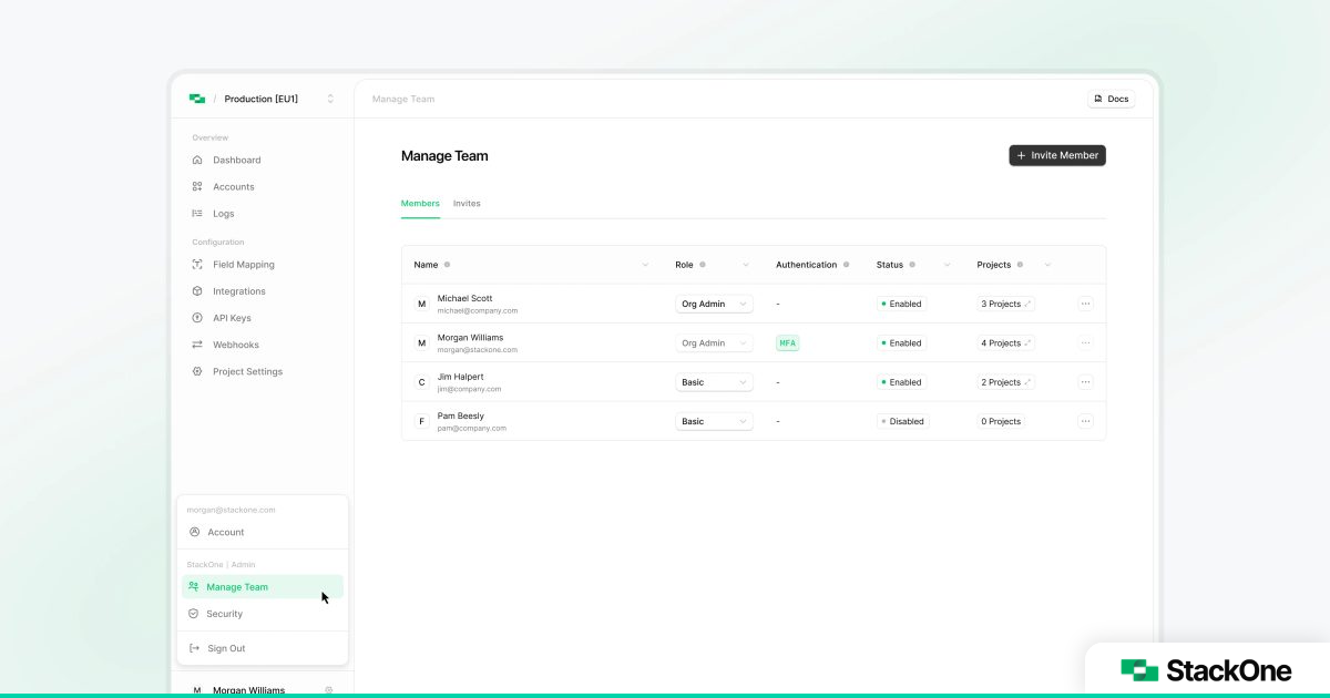 Stackvision Dashboard StackOne Dashboard: Enhanced Navigation with UX revamp on 8+ pages ...