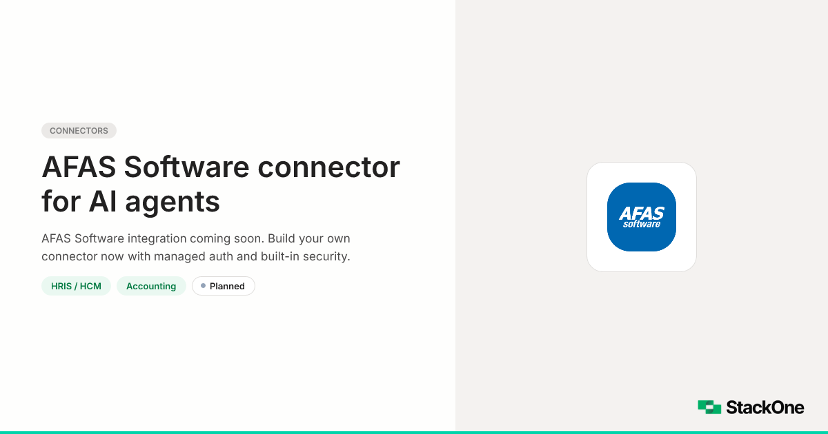 AFAS Software Integration for AI Agents | StackOne