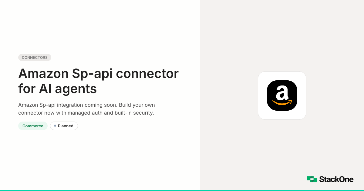 Amazon Sp-api Integration for AI Agents | StackOne
