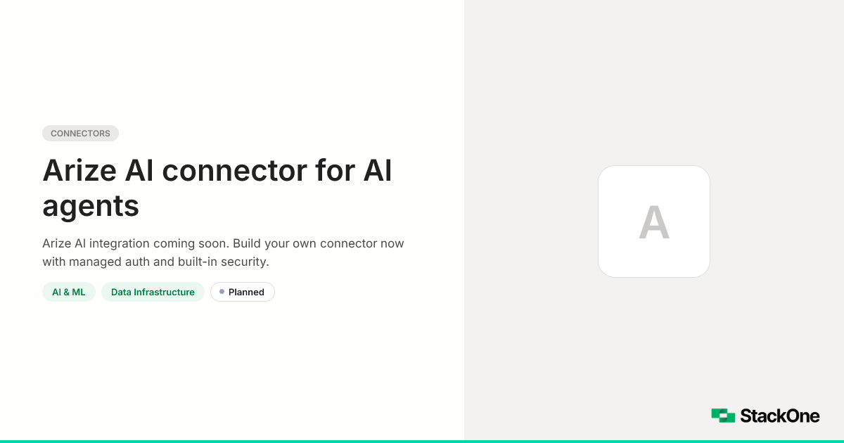 Arize AI Integration for AI Agents | StackOne