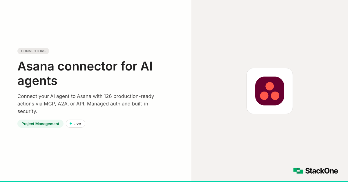Asana Integration for AI Agents (126 Actions) | StackOne