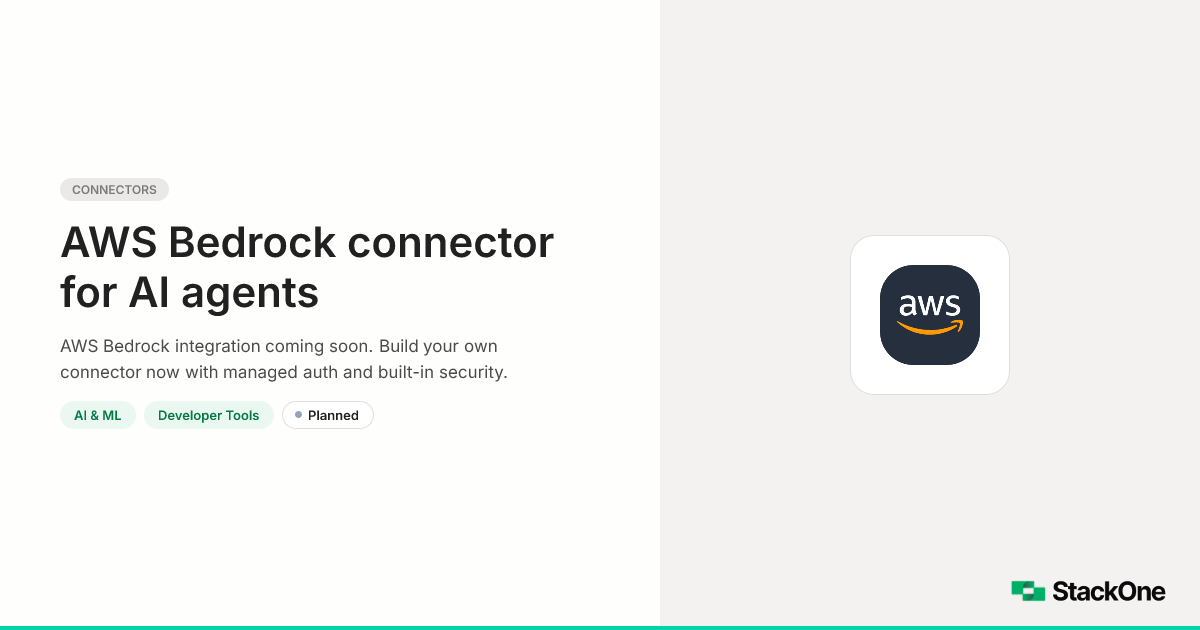 AWS Bedrock Integration for AI Agents | StackOne