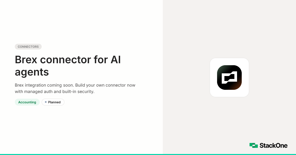 Brex Integration for AI Agents | StackOne