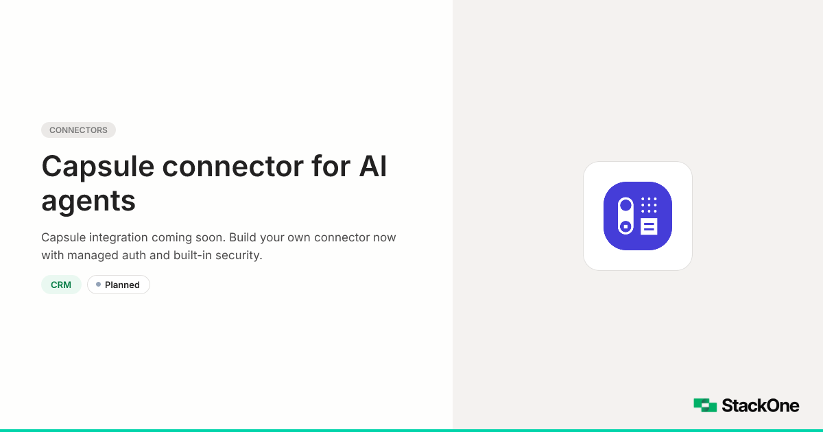 Capsule Integration for AI Agents | StackOne