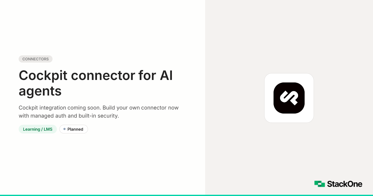 Cockpit Integration for AI Agents | StackOne
