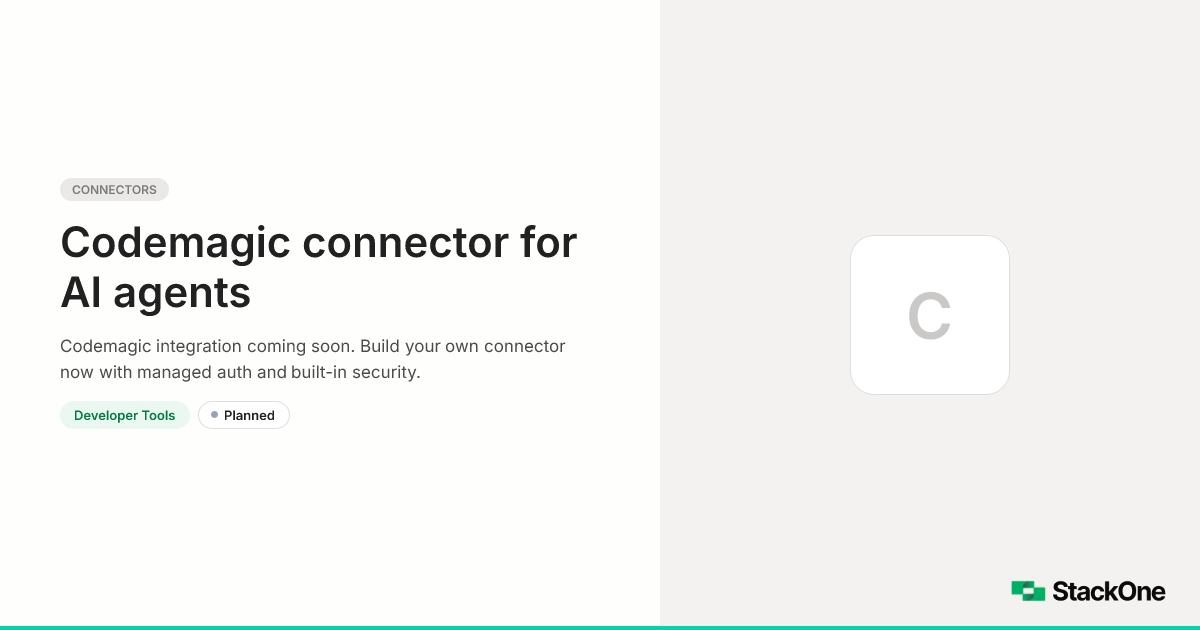 Codemagic Integration for AI Agents | StackOne