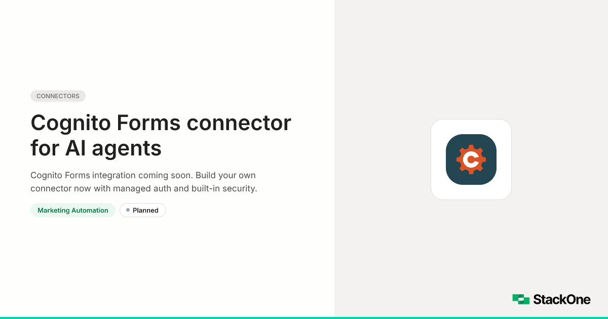 Cognito Forms Integration for AI Agents | StackOne
