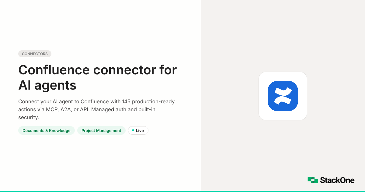 Confluence Integration for AI Agents (134 Actions) | StackOne