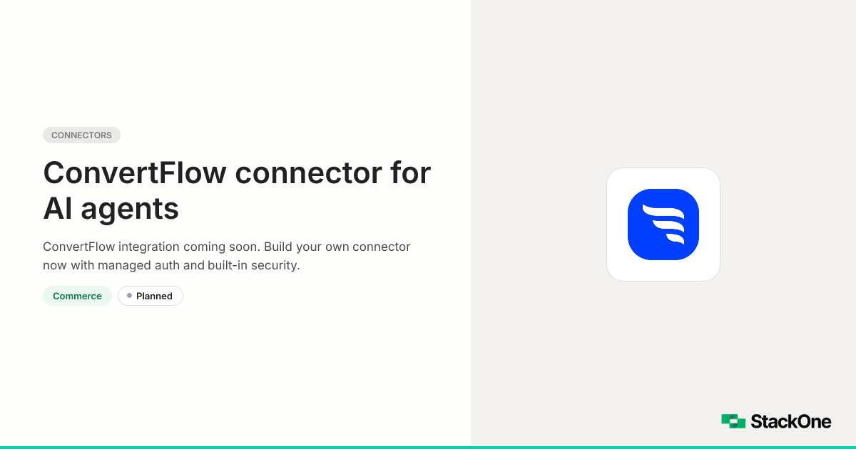 ConvertFlow Integration for AI Agents | StackOne