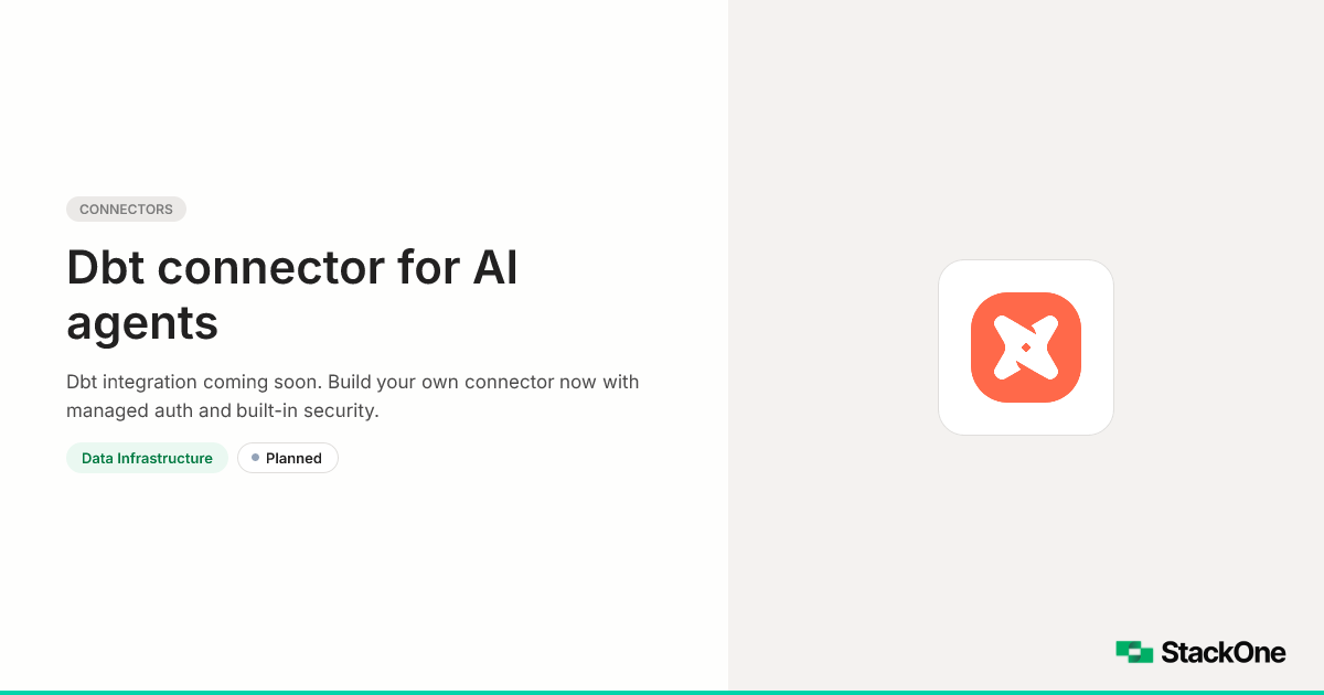 Dbt Integration for AI Agents | StackOne