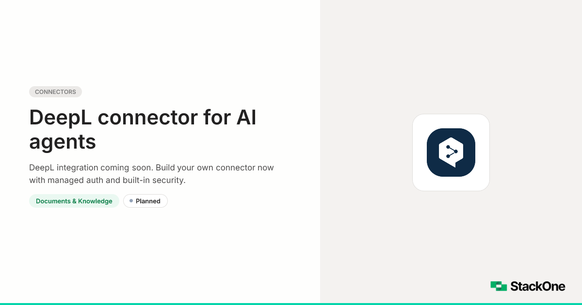 DeepL Integration for AI Agents | StackOne