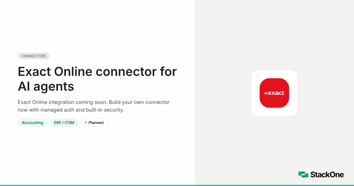 Exact Online Integration for AI Agents | StackOne