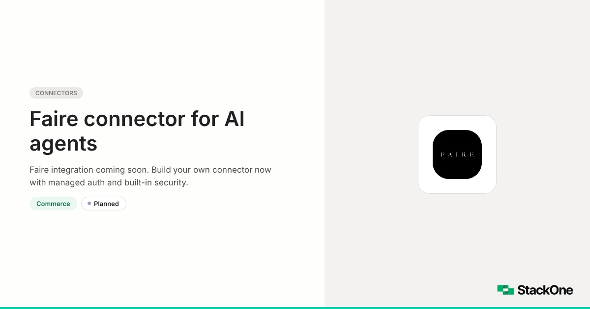 Faire Integration for AI Agents | StackOne