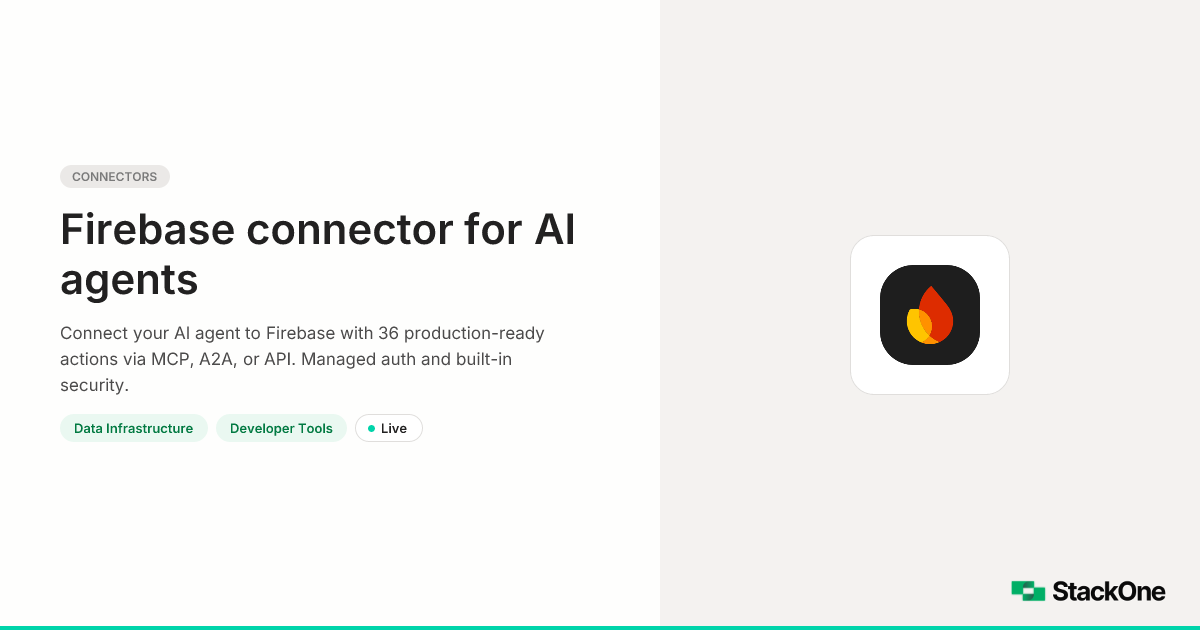 Firebase Integration for AI Agents (36 Actions) | StackOne