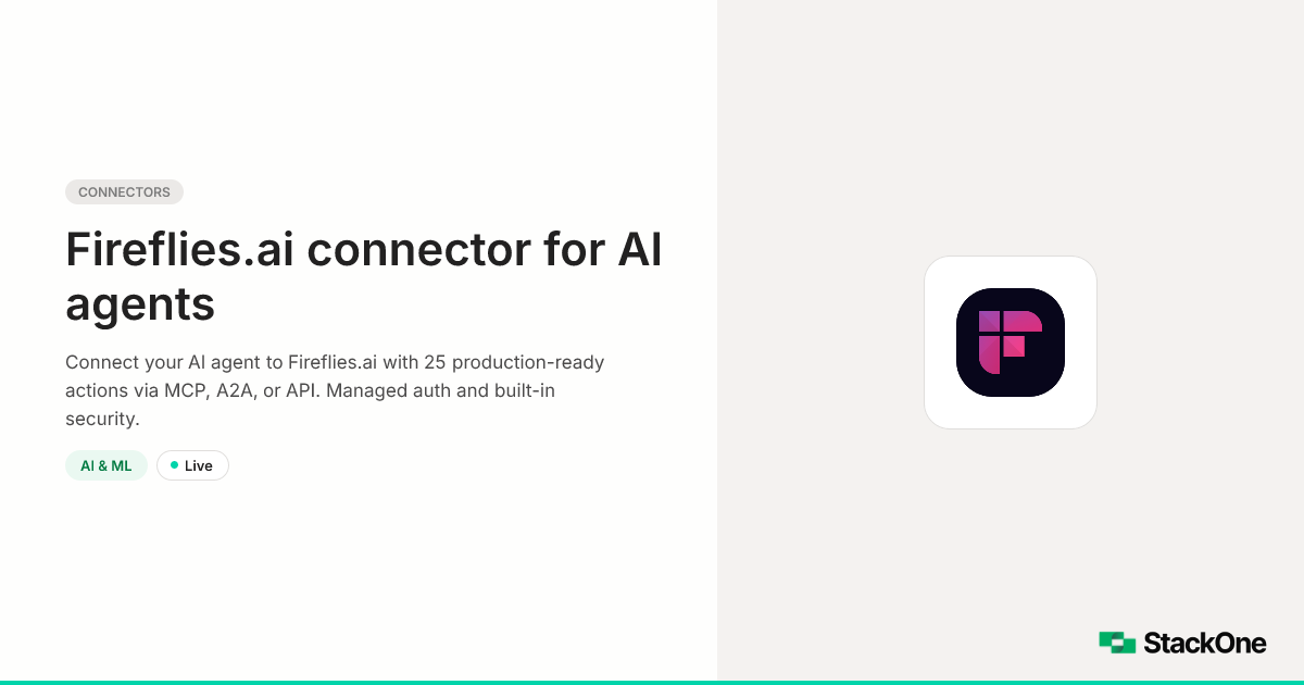 Fireflies.ai Integration for AI Agents | StackOne
