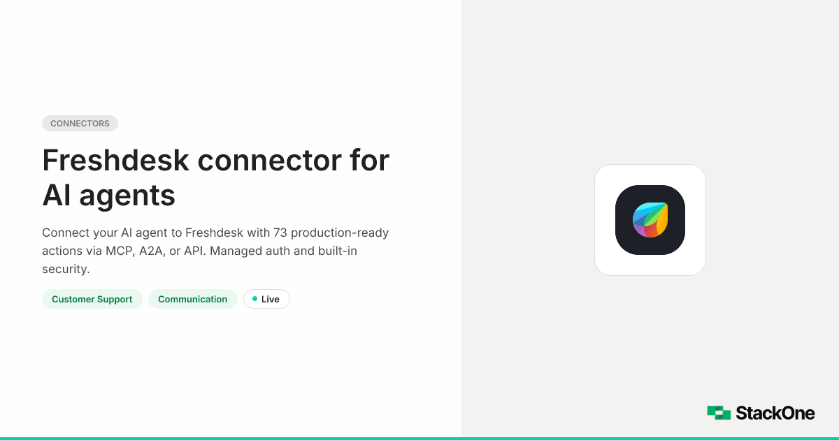 Freshdesk Integration for AI Agents (73 Actions) | StackOne