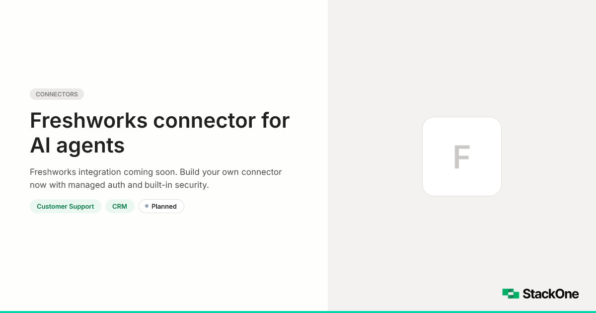 Freshworks Integration for AI Agents | StackOne