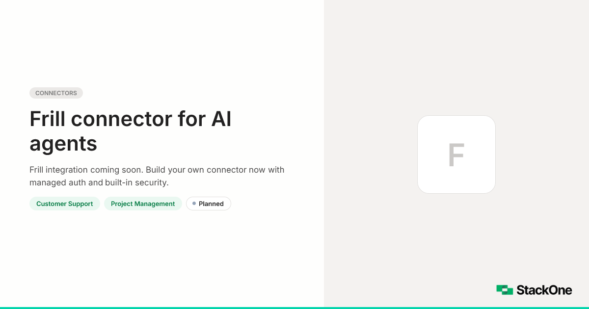 Frill Integration for AI Agents | StackOne