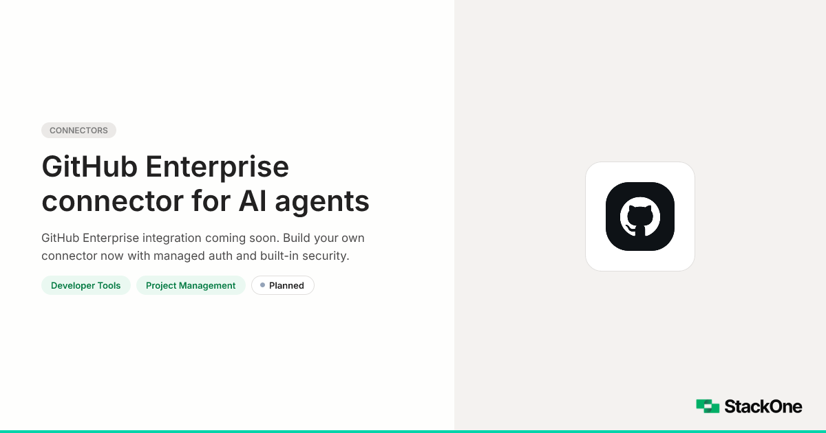 GitHub Enterprise Integration for AI Agents | StackOne