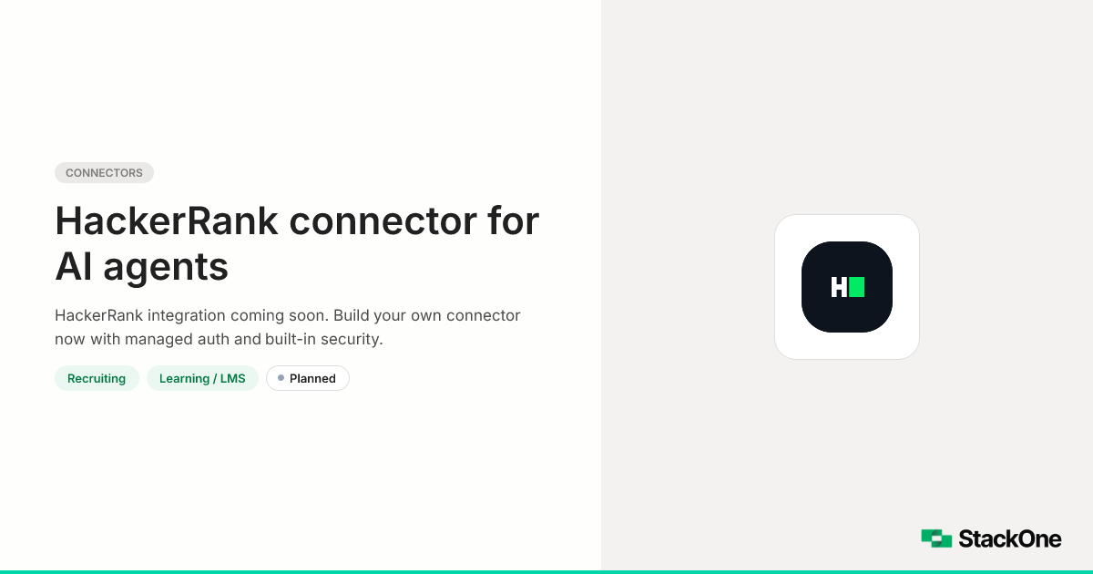 HackerRank Integration for AI Agents | StackOne