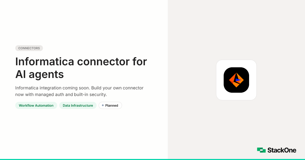 Informatica Integration for AI Agents | StackOne