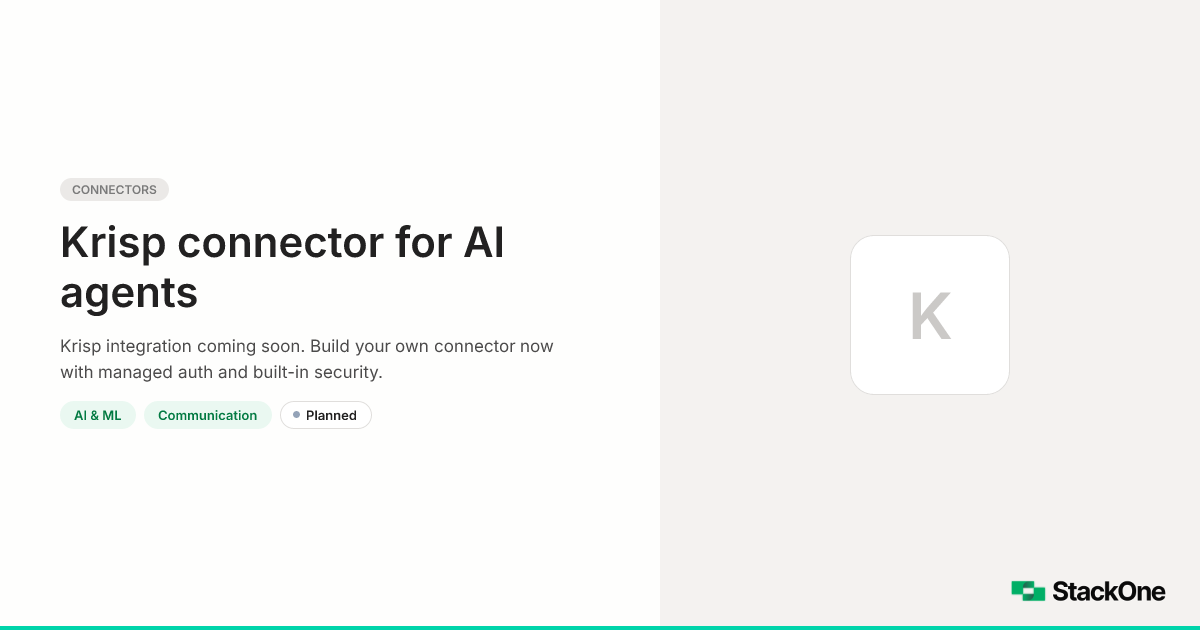 Krisp Integration for AI Agents | StackOne