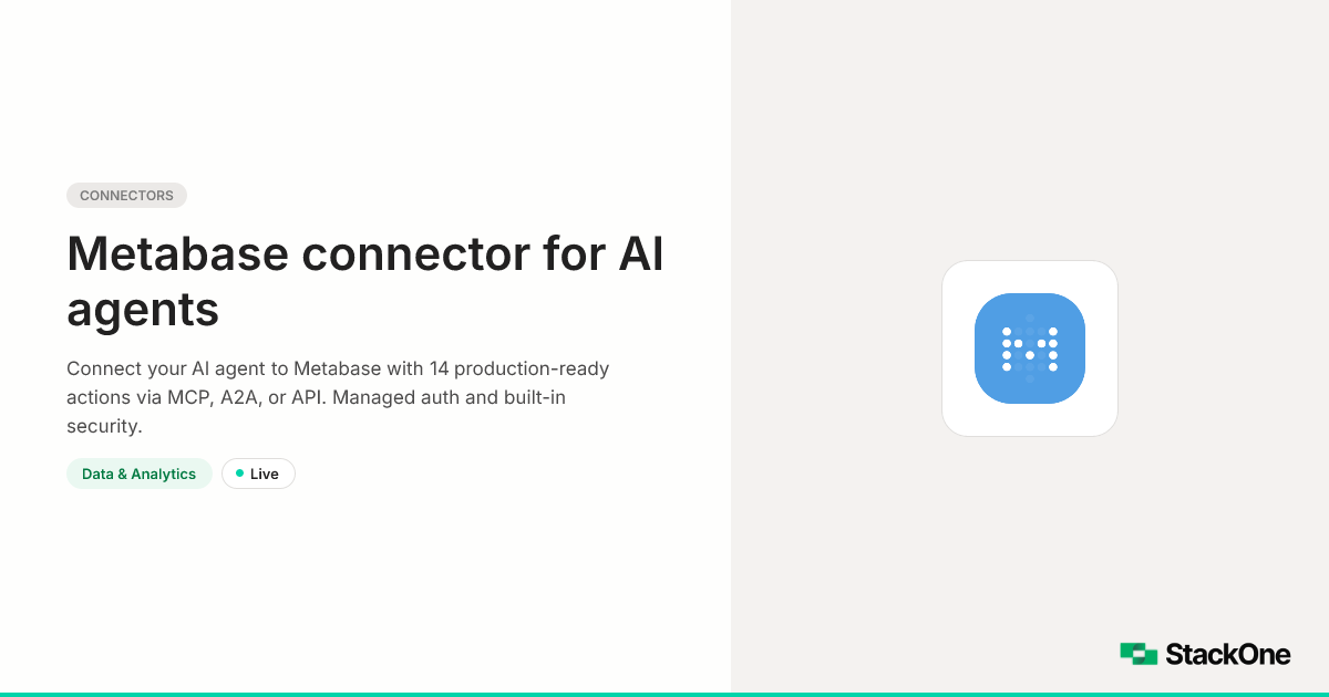Metabase Integration for AI Agents | StackOne