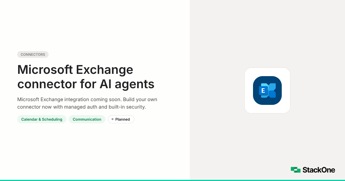 Microsoft Exchange Integration for AI Agents | StackOne
