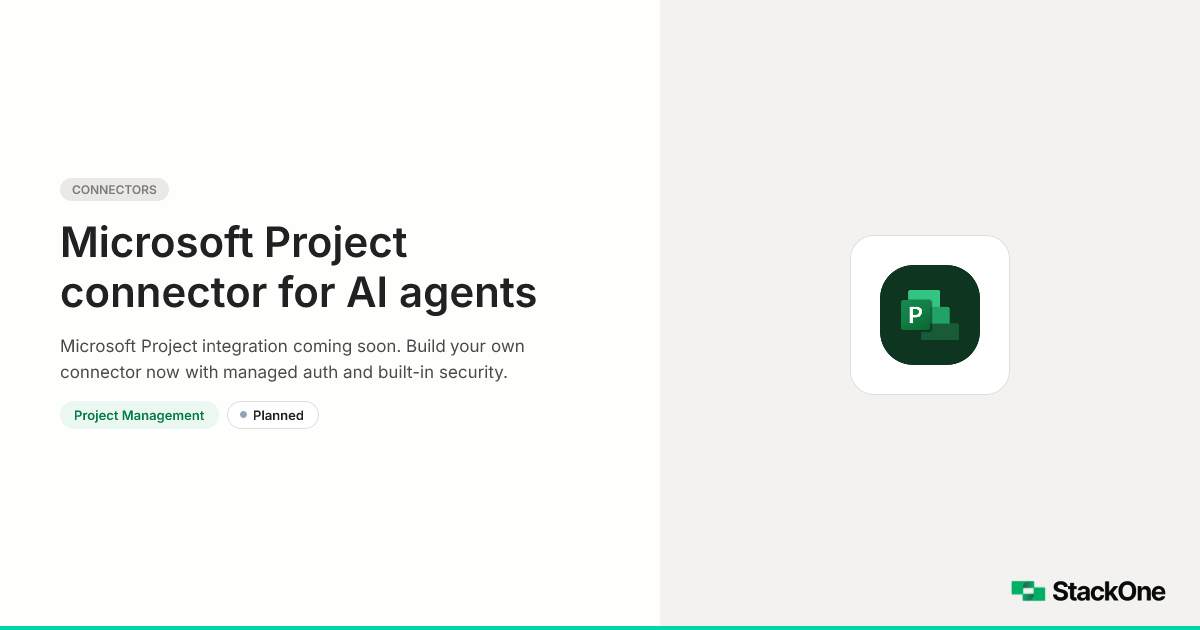 Microsoft Project Integration for AI Agents | StackOne