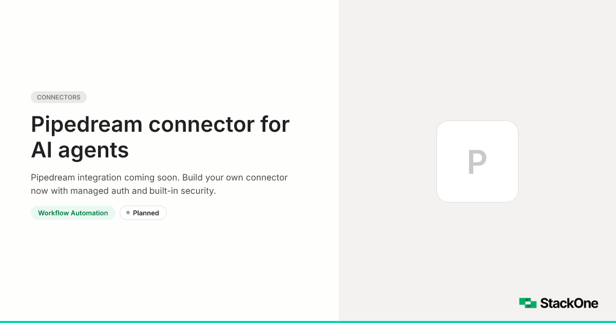 Pipedream Integration for AI Agents | StackOne