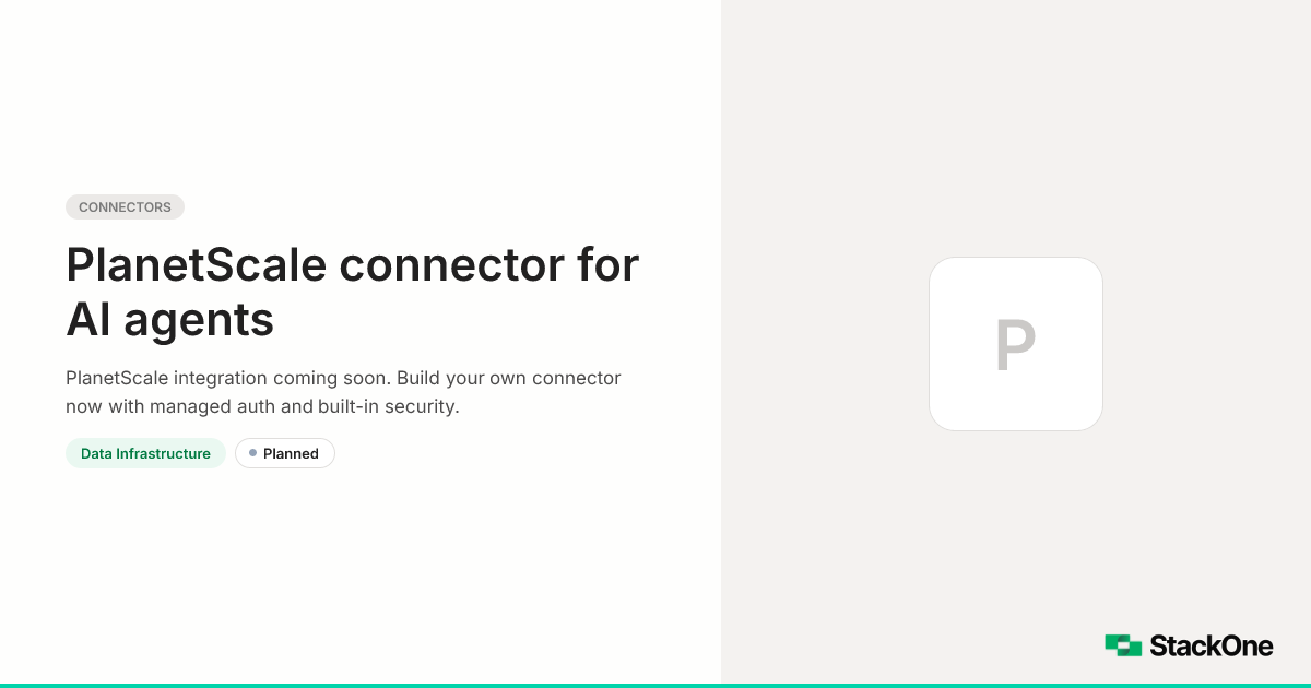 PlanetScale Integration for AI Agents | StackOne
