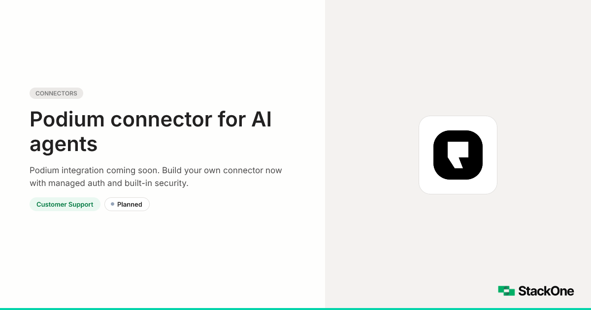 Podium Integration for AI Agents | StackOne