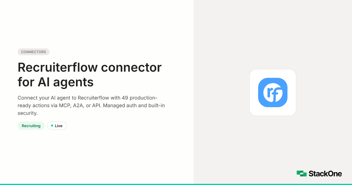 Recruiterflow Integration for AI Agents | StackOne