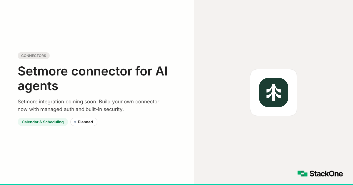 Setmore Integration for AI Agents | StackOne