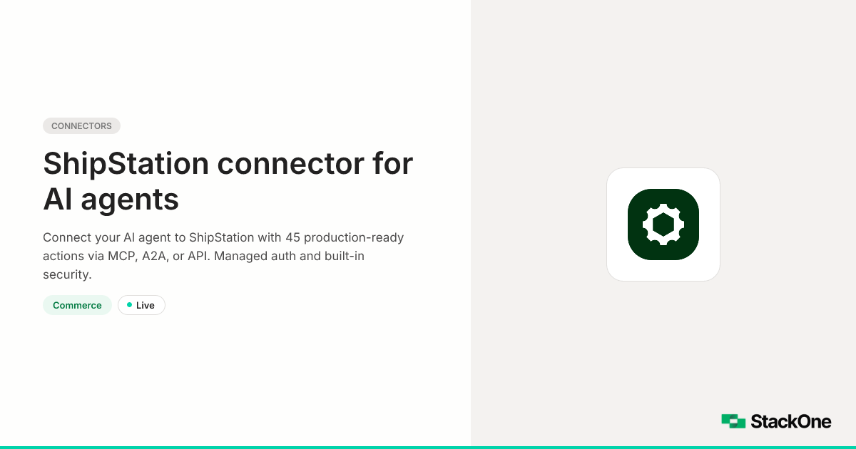 ShipStation Integration for AI Agents (45 Actions) | StackOne