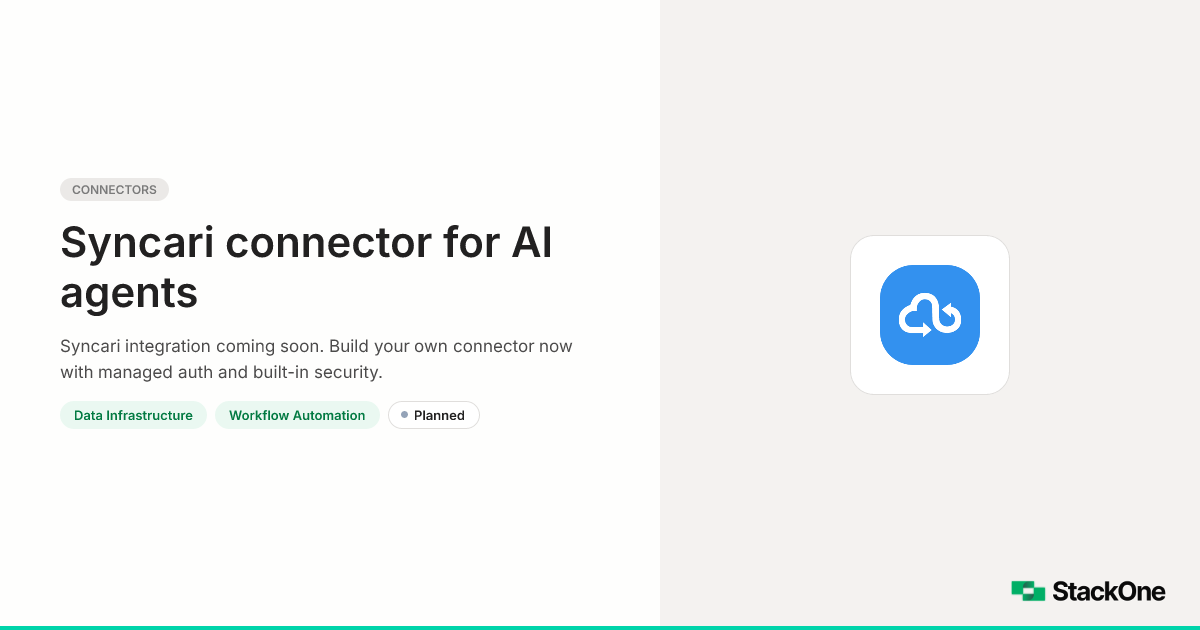 Syncari Integration for AI Agents | StackOne