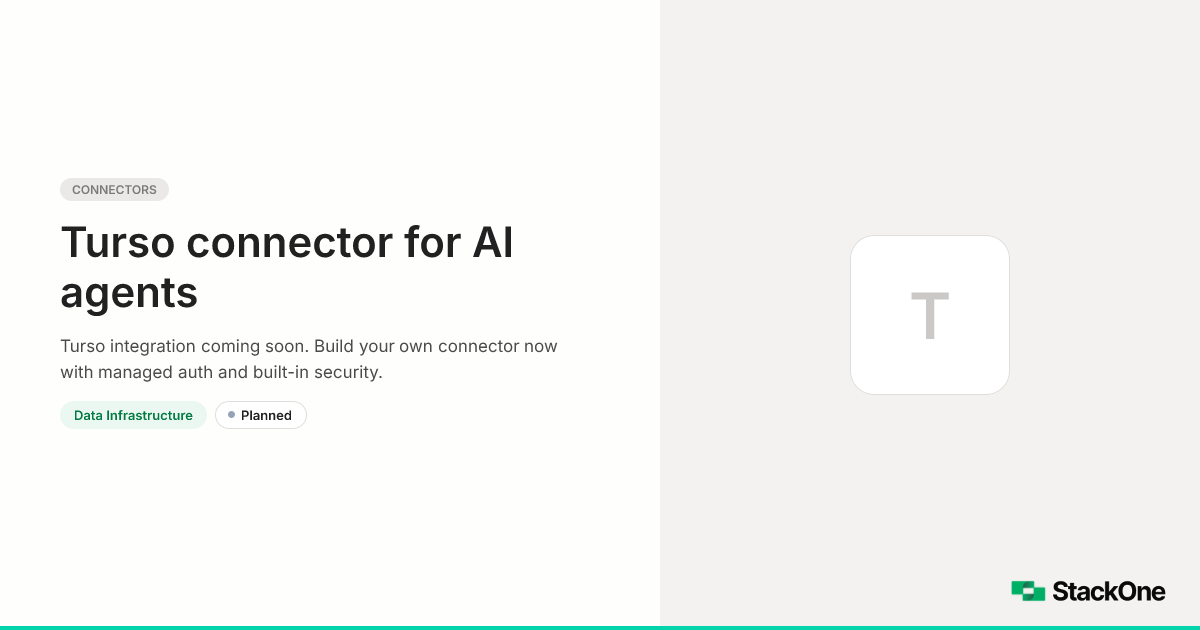 Turso Integration for AI Agents | StackOne
