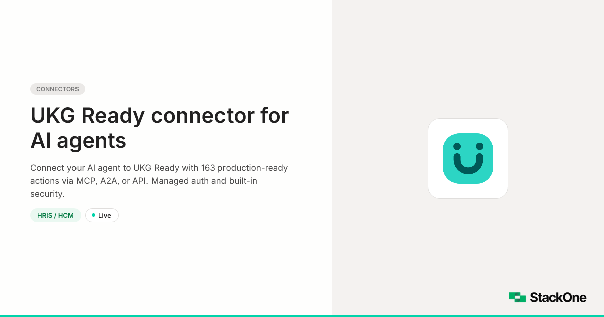 UKG Ready Integration for AI Agents (160 Actions) | StackOne