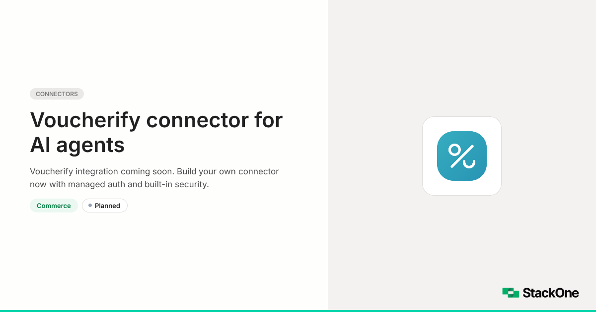 Voucherify Integration for AI Agents | StackOne